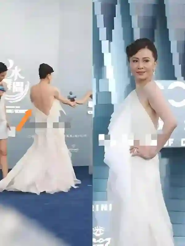 这一夜，胸下垂还穿深V的刘嘉玲，在“长裙裹身”的汤唯面前尴尬