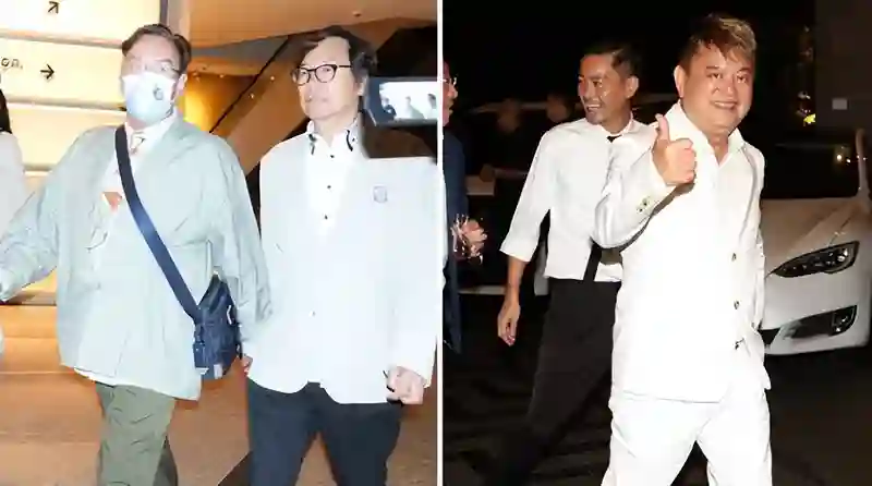 郭富城携方媛赴豪门婚宴！天王热聊全场，娇妻独坐玩手机太心疼！