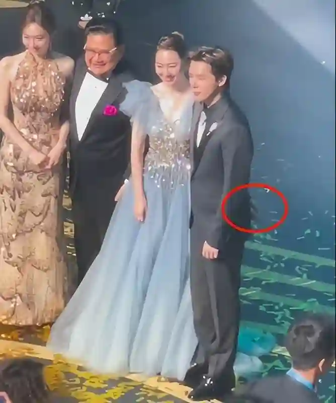 咸猪手、占C位：一张合照戳破白玉兰这晚的温情，难怪刘亦菲缺席