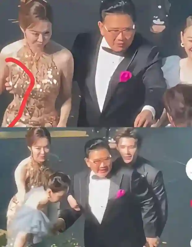 咸猪手、占C位：一张合照戳破白玉兰这晚的温情，难怪刘亦菲缺席
