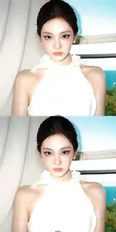 宁艺卓挂脖上衣撕拉片曝光，直角肩吸睛又魅惑