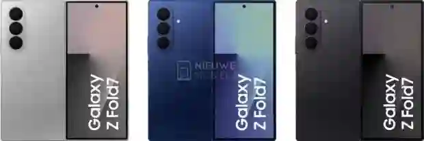 三星Galaxy Z Fold7、Flip7、Flip7 FE折叠手机渲染图再曝光