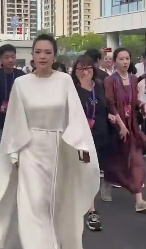 章子怡现身活动嫂子陪同现身，跟在身后像助理，曾出演知名角色