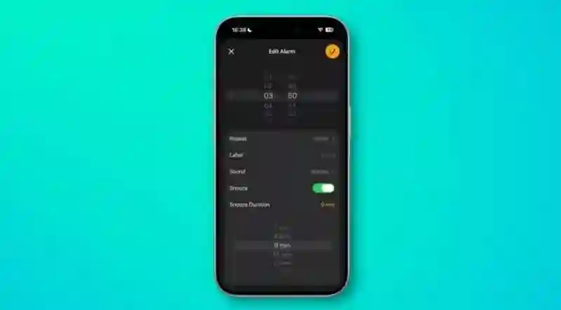 iPhone闹钟终于可以自定义稍后提醒时间，苹果iOS 26支持1到15分钟调节