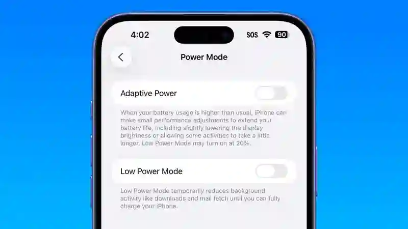 苹果iOS 26新增自适应电源模式仅适用iPhone 15 Pro及后续机型，需Apple智能AI驱动