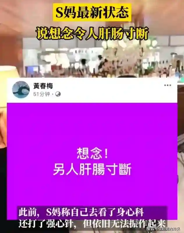 大S去世3个月后，小S搬去和S妈同住，接替大S和大姐一起照顾S妈