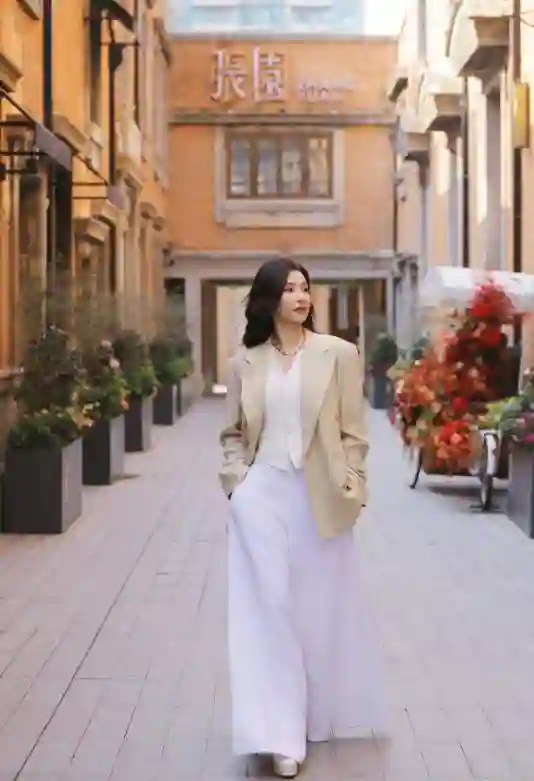 张柏芝现身上海张园，披身“麻布”却贵似豪门女主