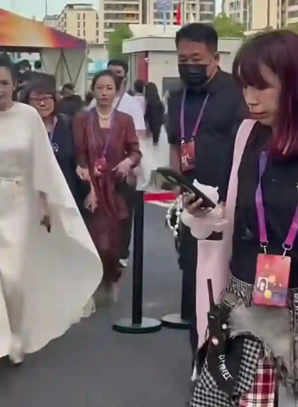 章子怡现身活动嫂子陪同现身，跟在身后像助理，曾出演知名角色
