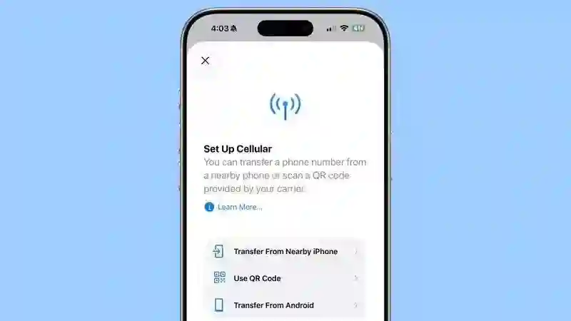 苹果iOS 26新特性：支持iPhone/安卓手机跨平台eSIM双向迁移