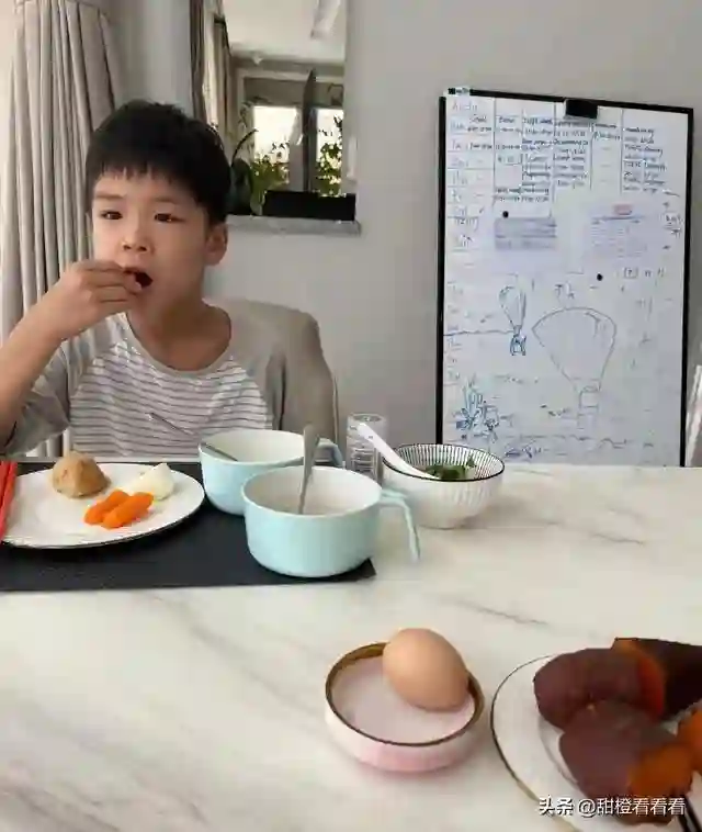 杨子晒陪儿子吃早餐照片，评论区提贾乃亮喊话杨子快把黄圣依追回