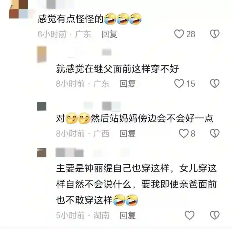 张伦硕有分寸，大女儿张敏钧在他面前穿抹胸，他只和钟丽缇对视