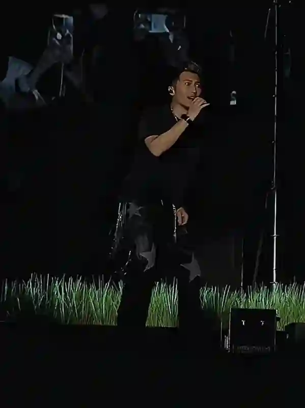 谢霆锋演唱会全程素颜，一件短袖唱到底，英皇艺人到场助威