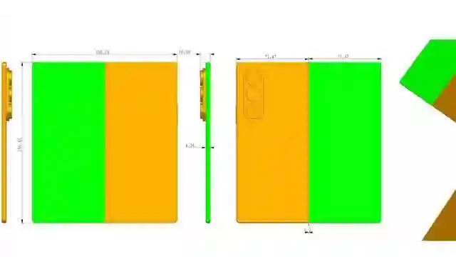 三星最薄折叠旗舰：Galaxy Z Fold7手机CAD渲染图曝光