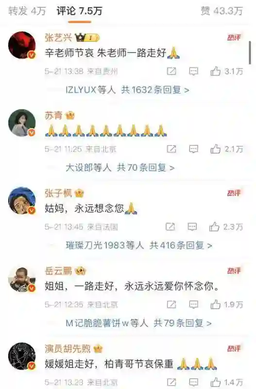 辛柏青朋友圈曝光！师父公开与朱媛媛聊天记录，曝其生前坚持念佛