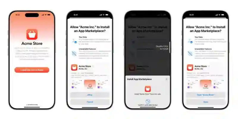 苹果iOS、iPadOS 18.6将在欧盟地区简化从网络安装应用、第三方商店体验，减少警告性屏幕