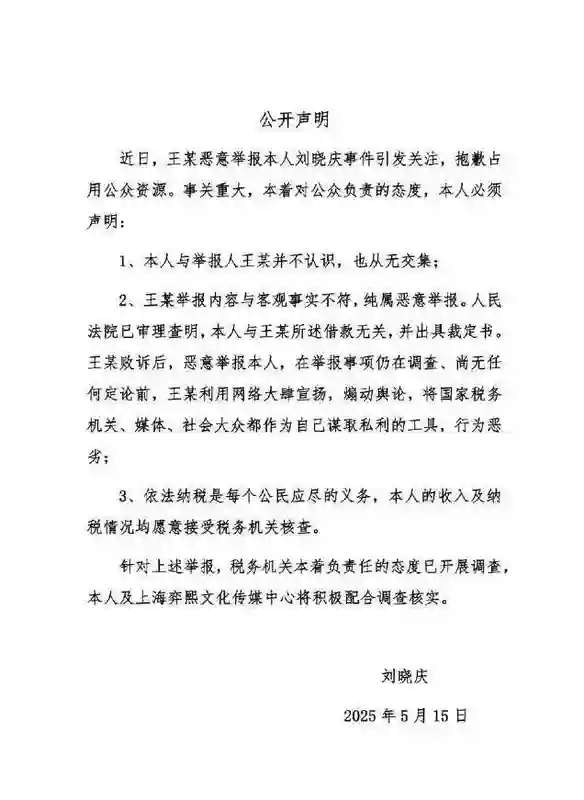 刘晓庆采访回应偷税指控：不需要澄清，这完全是诬陷