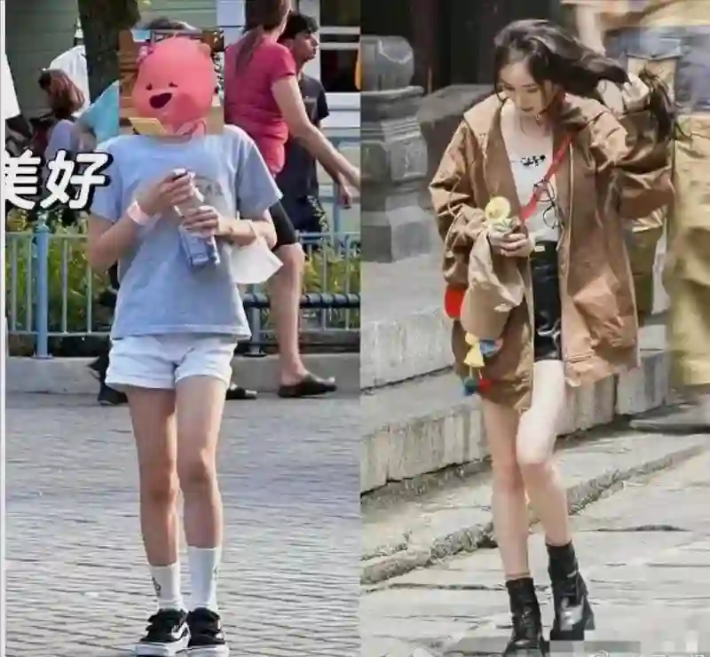 杨幂香港偶遇！小糯米身高接近1米7，温柔“宝宝”一声引关注