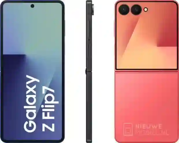 三星Galaxy Z Fold7、Flip7、Flip7 FE折叠手机渲染图再曝光