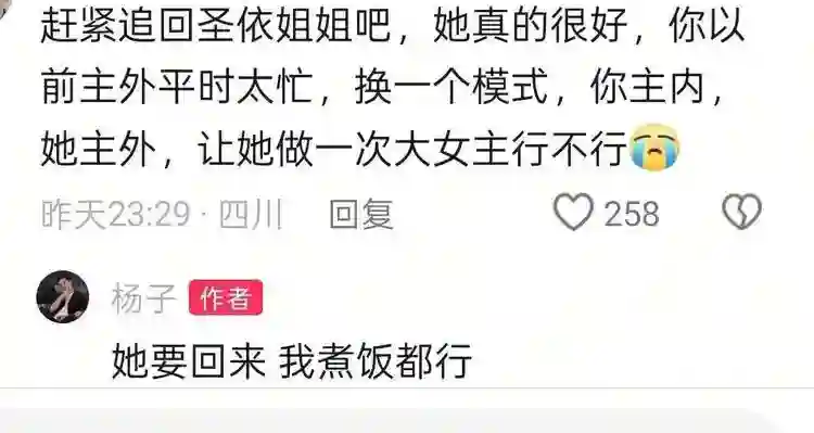 杨子透露黄圣依现状，私下基本没联系，想复婚 愿意为黄圣依做饭
