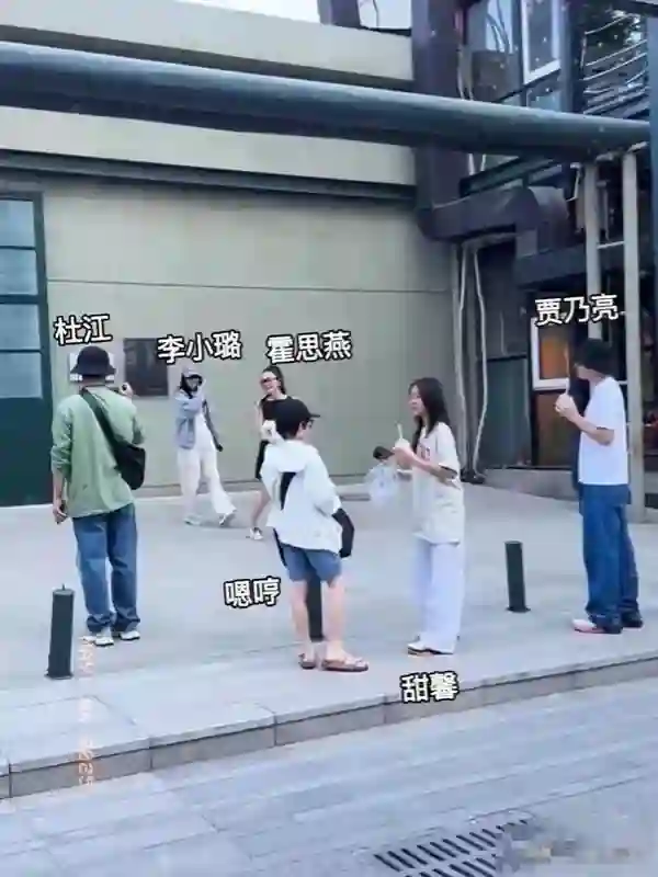 李小璐霍思燕两家同游，霍思燕植发没了发际线，贾乃亮躲得远远的